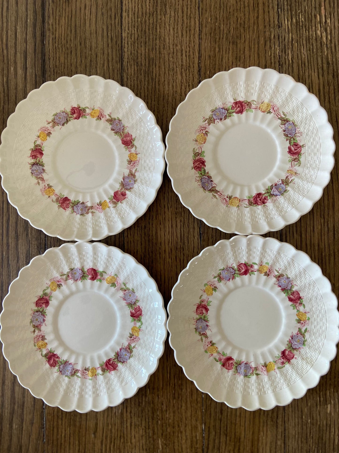 Vintage Spode Copeland 'Rose Briar' Set of Cream Soup and Saucers