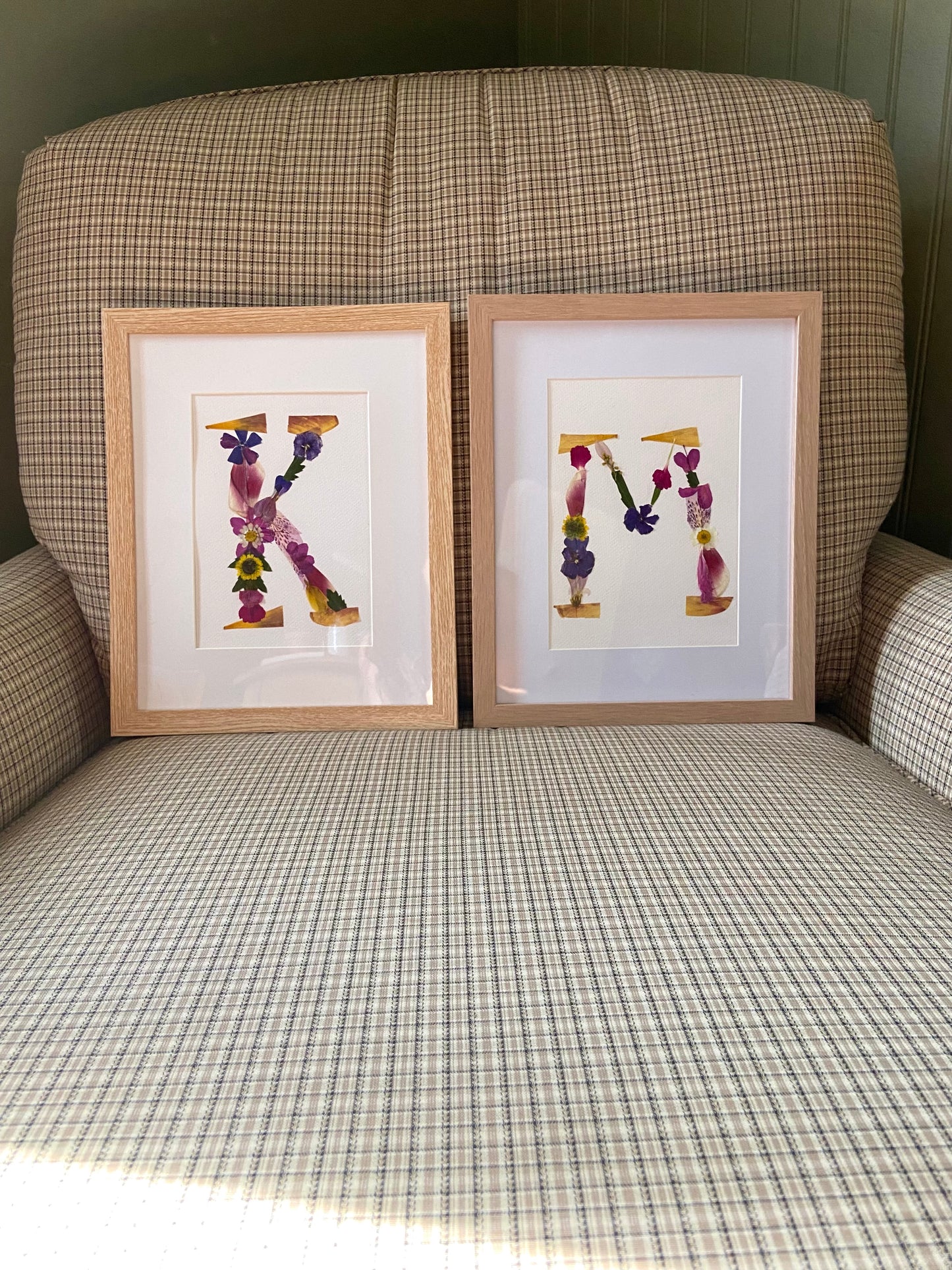Pressed Flower Monograms