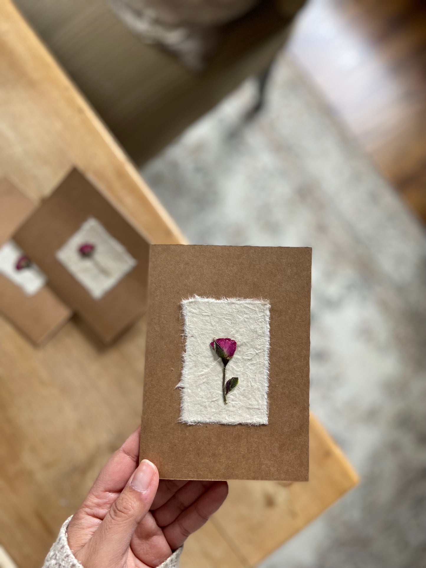 Handmade Pressed Flower Cards (Valentine's Day Edition)