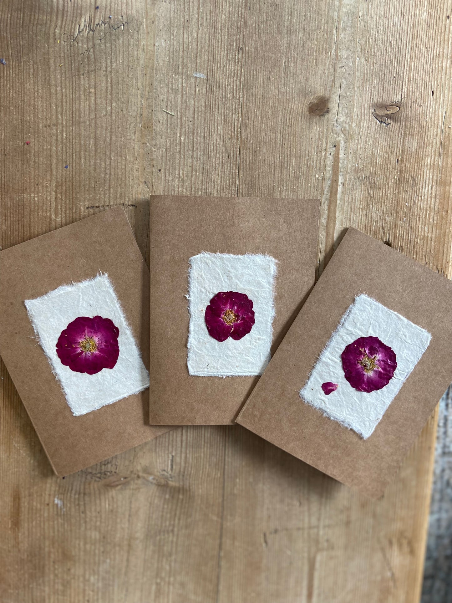 Handmade Pressed Flower Cards (Valentine's Day Edition)