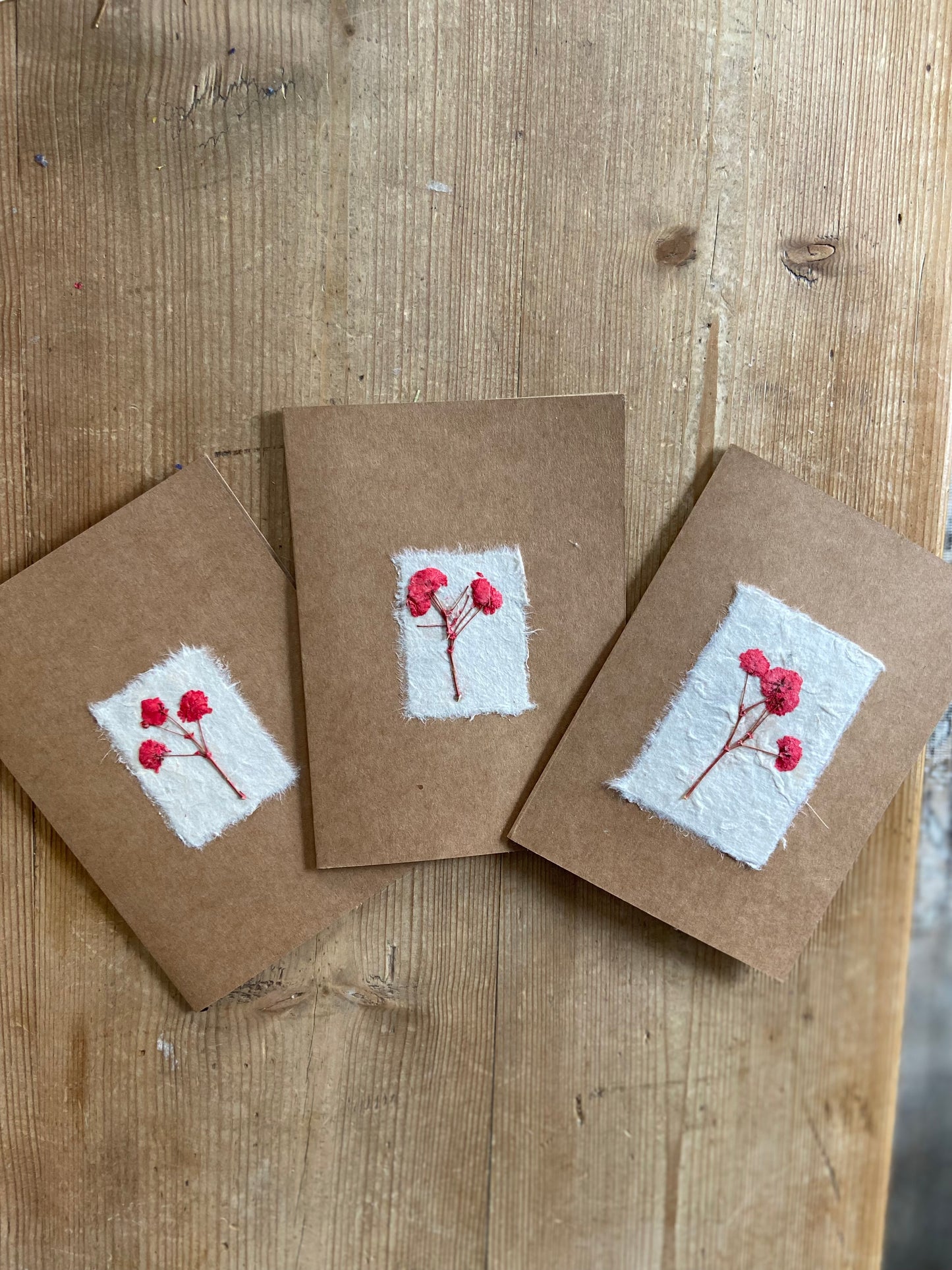 Handmade Pressed Flower Cards (Valentine's Day Edition)