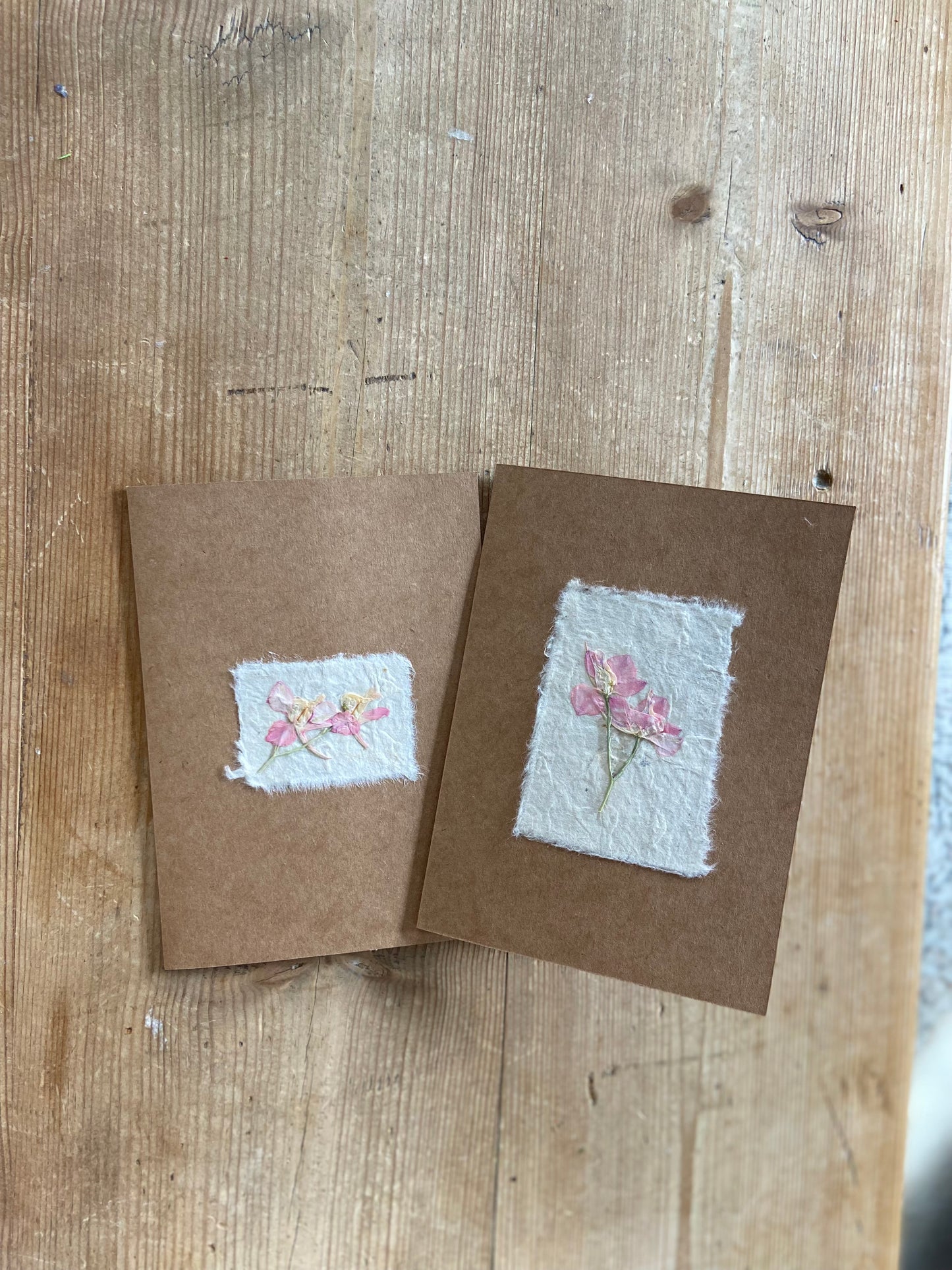 Handmade Pressed Flower Cards (Valentine's Day Edition)