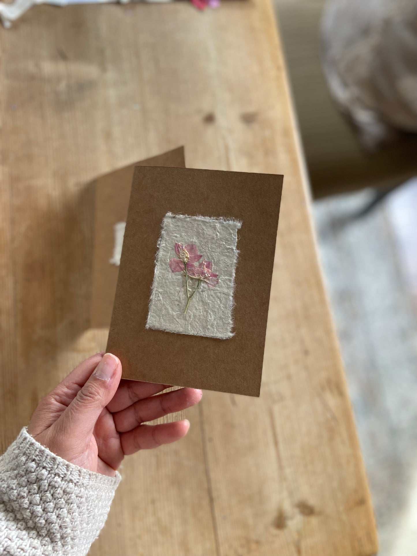 Handmade Pressed Flower Cards (Valentine's Day Edition)