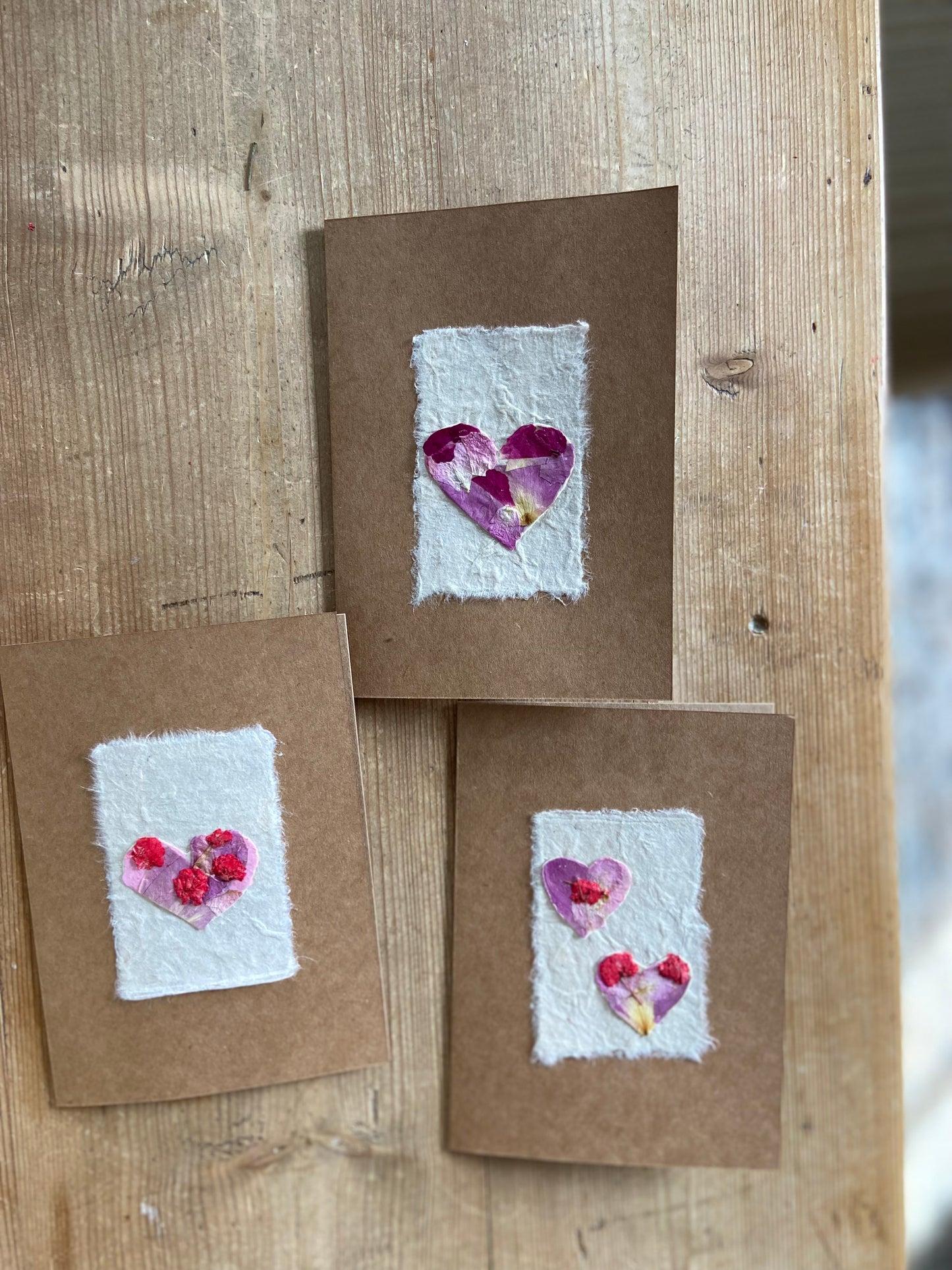 Handmade Pressed Flower Cards (Valentine's Day Edition)