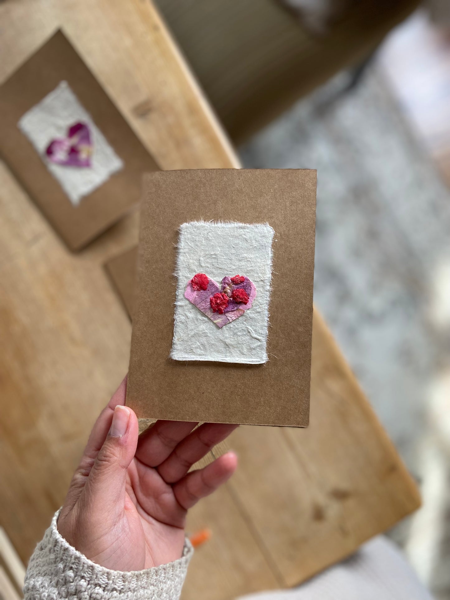 Handmade Pressed Flower Cards (Valentine's Day Edition)