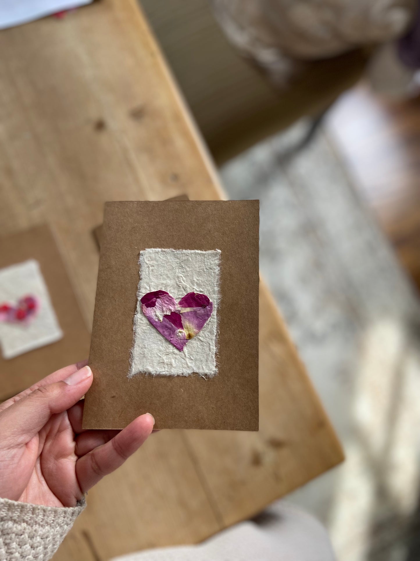 Handmade Pressed Flower Cards (Valentine's Day Edition)
