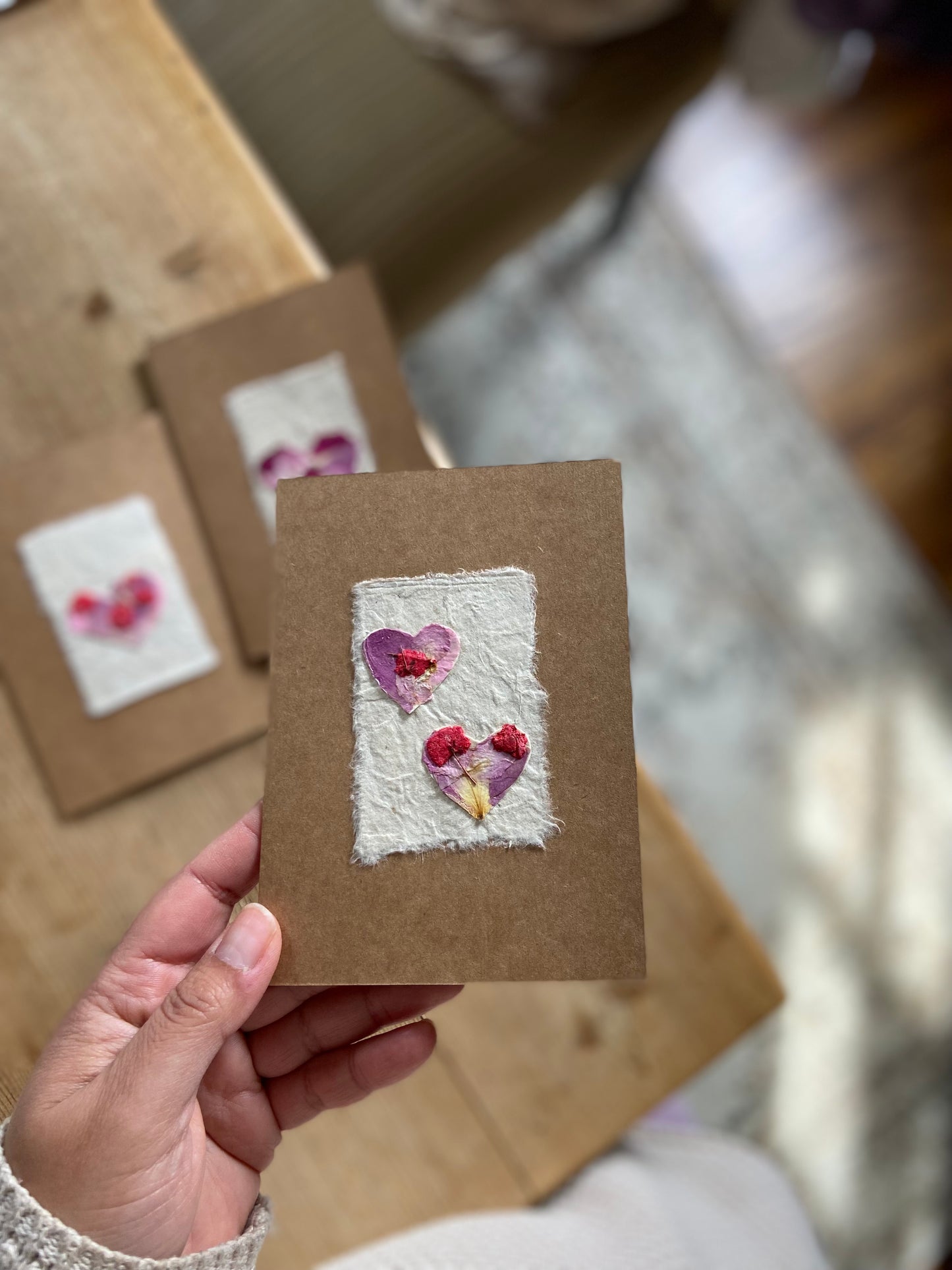 Handmade Pressed Flower Cards (Valentine's Day Edition)