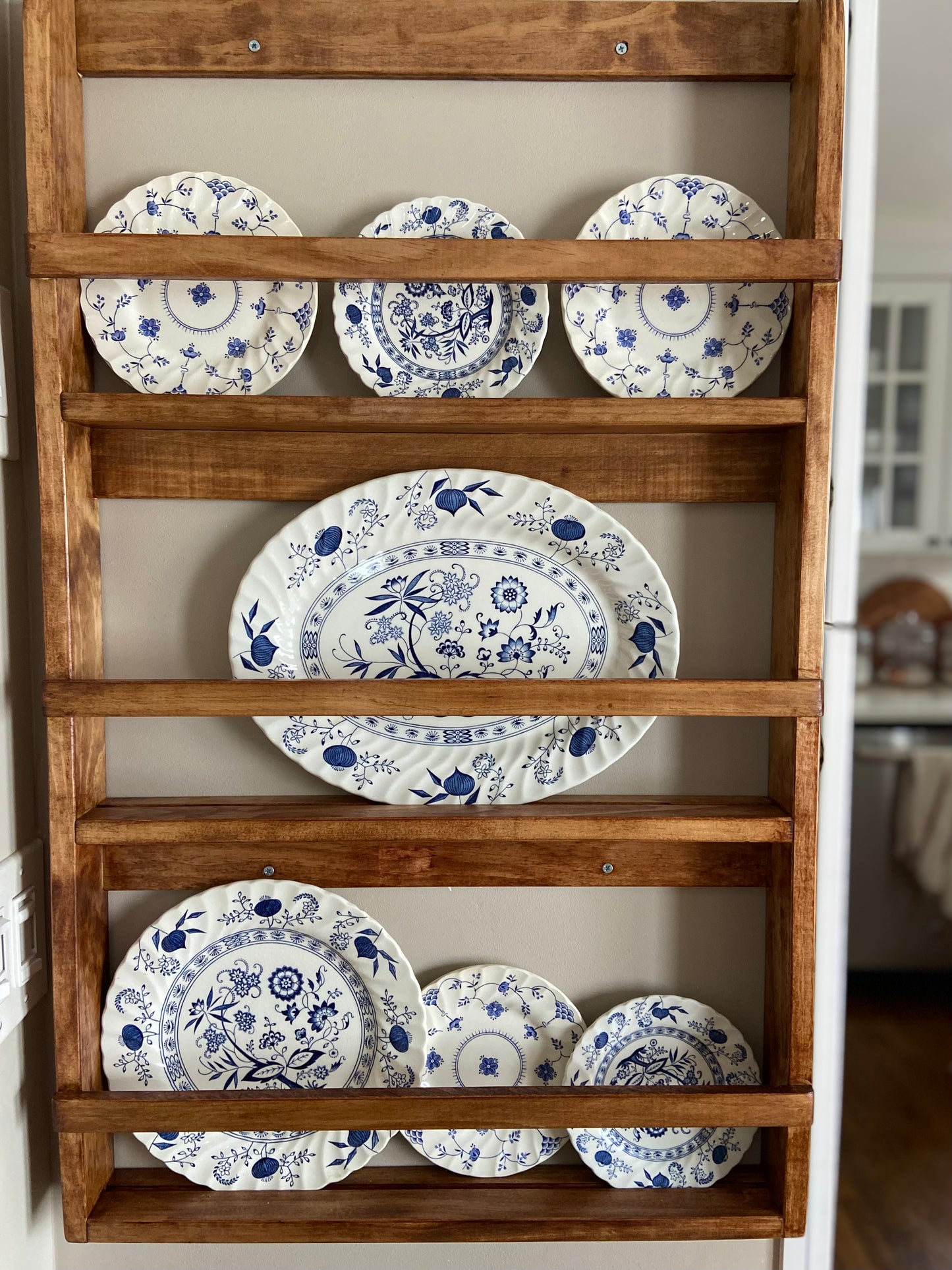 Single Blue Nordic Dinner Plate