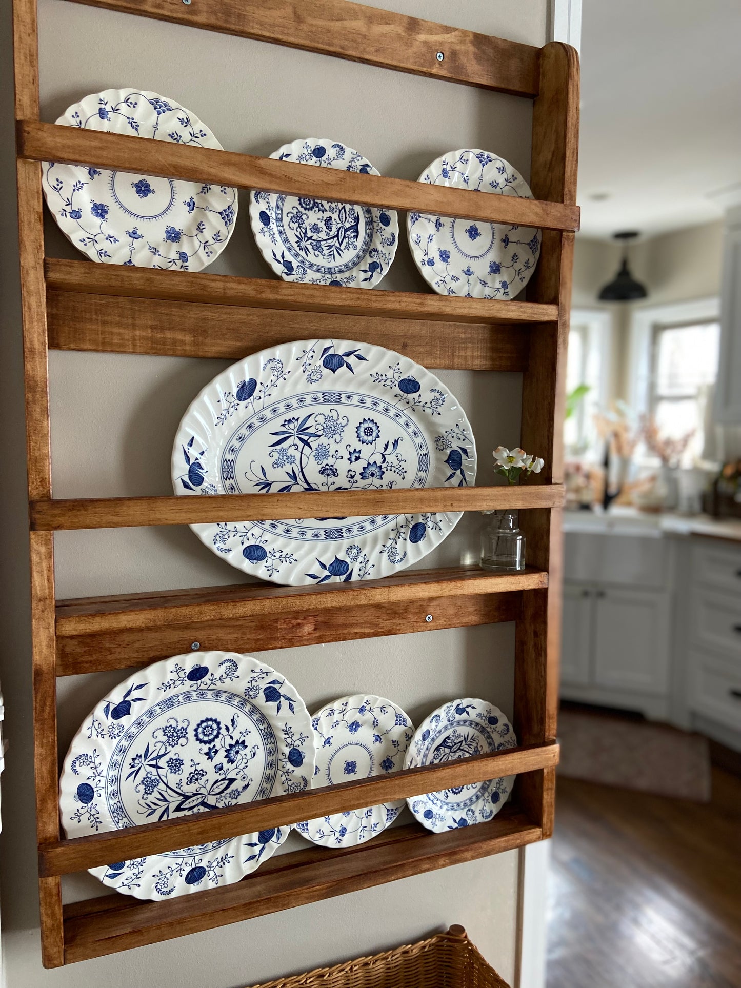 Vintage Blue Nordic Large Ironstone Platter