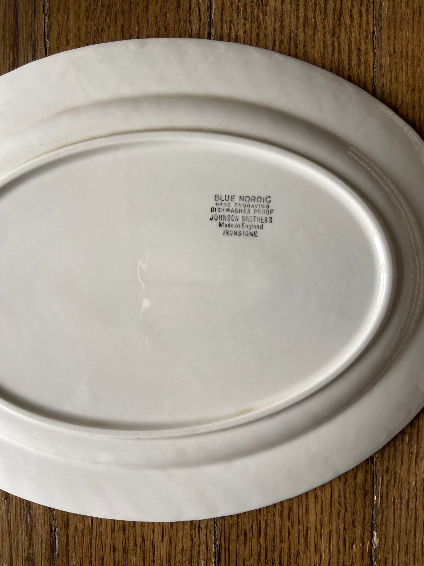 Vintage Blue Nordic Large Ironstone Platter