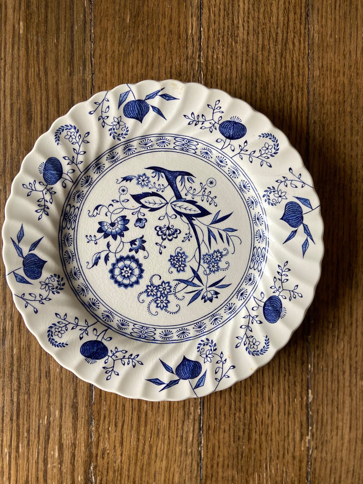 Single Blue Nordic Dinner Plate