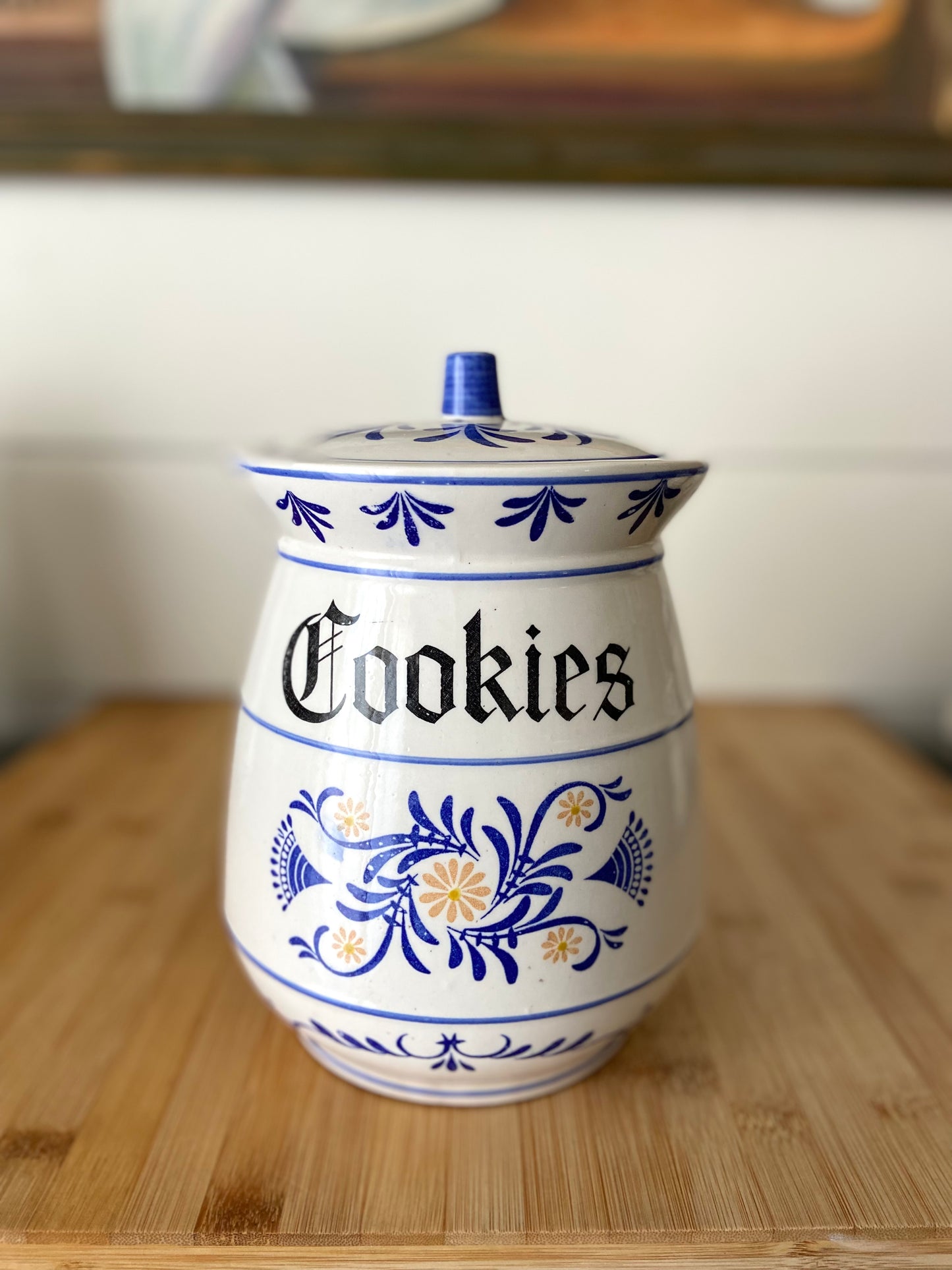 Blue and White Canister Set