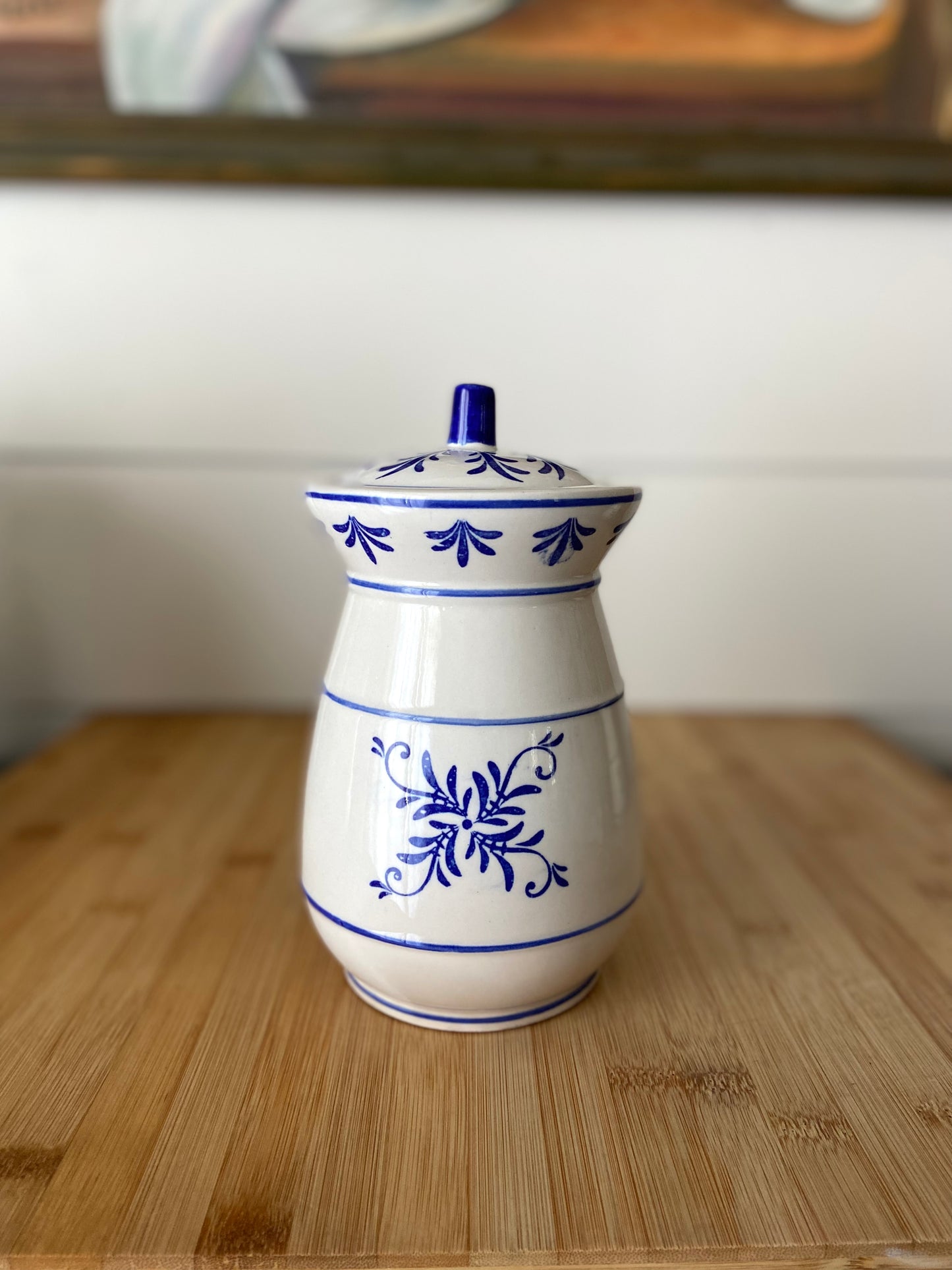 Blue and White Canister Set