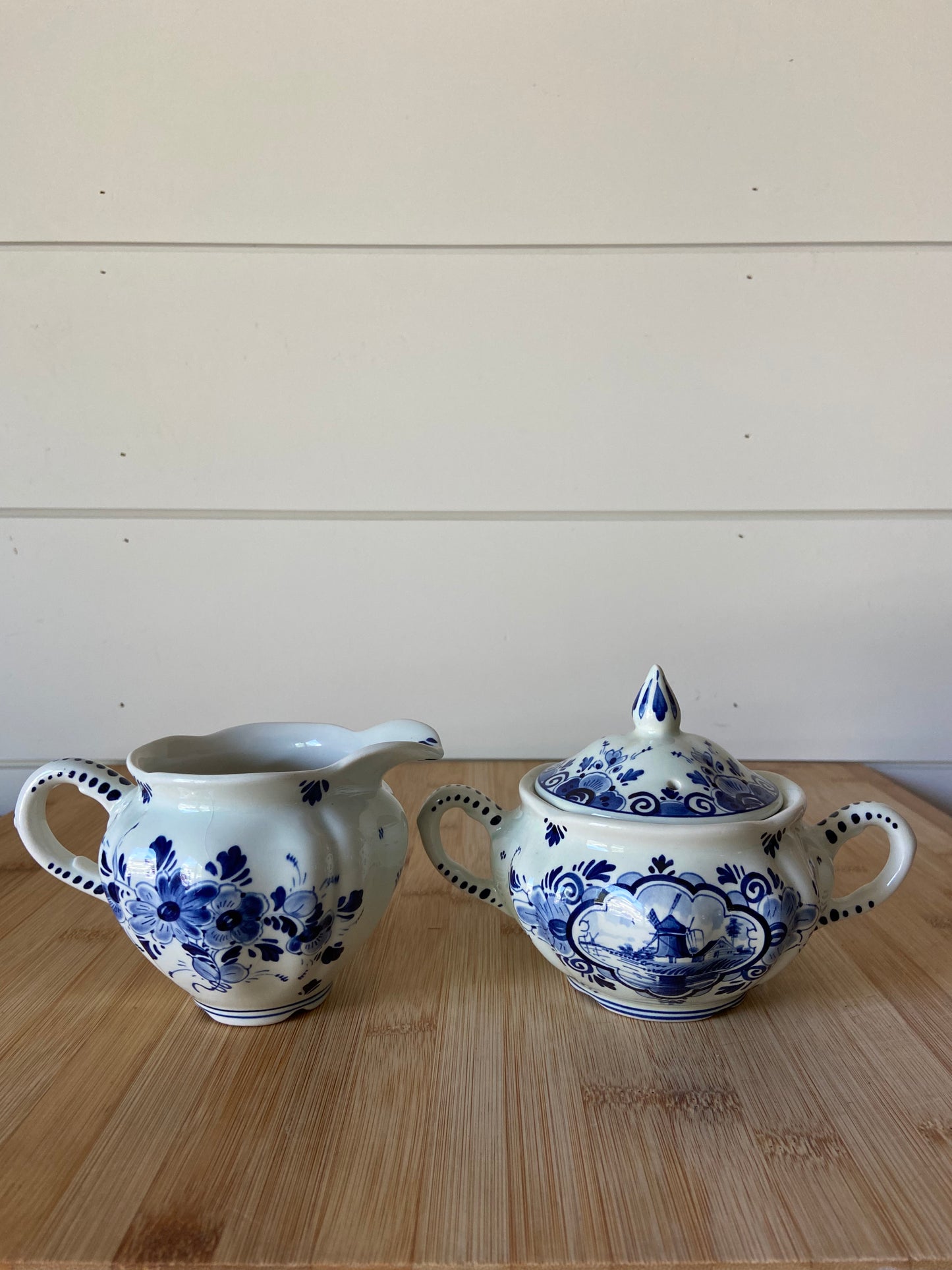 Delft Creamer and Sugar Set