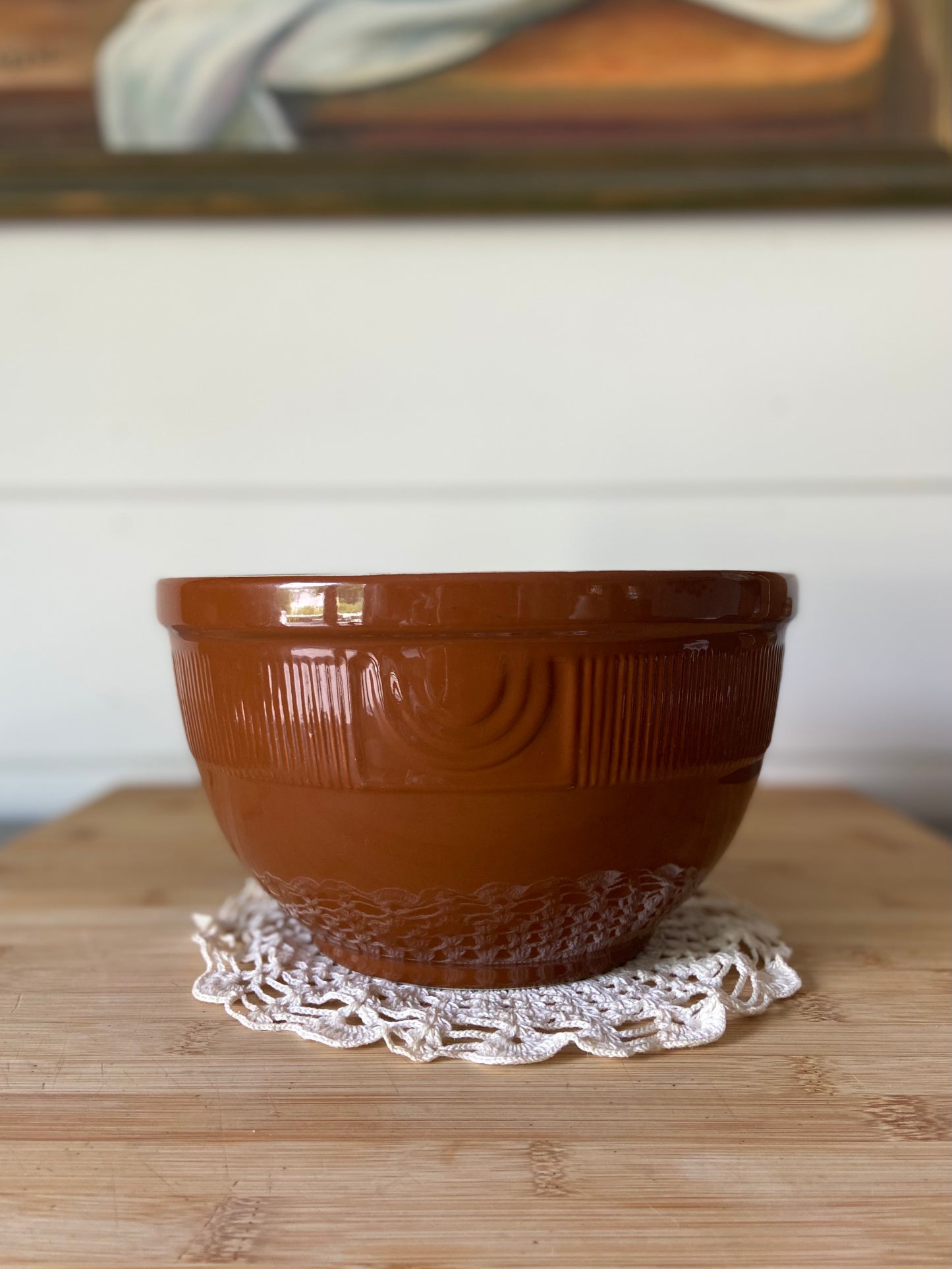 Vintage Hall Pottery Brown Bowl