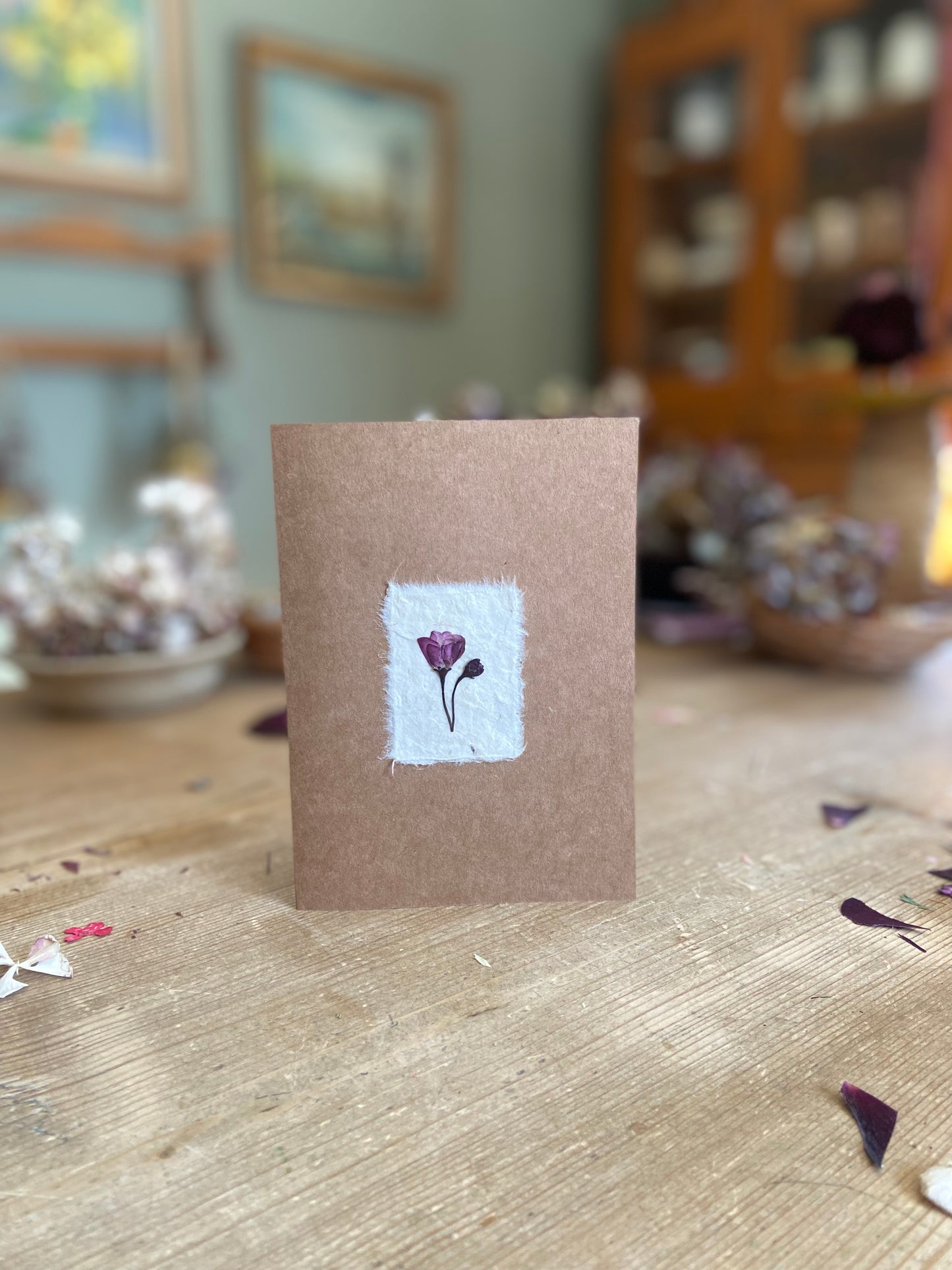 Handmade Pressed Flower Cards (Valentine's Day Edition)