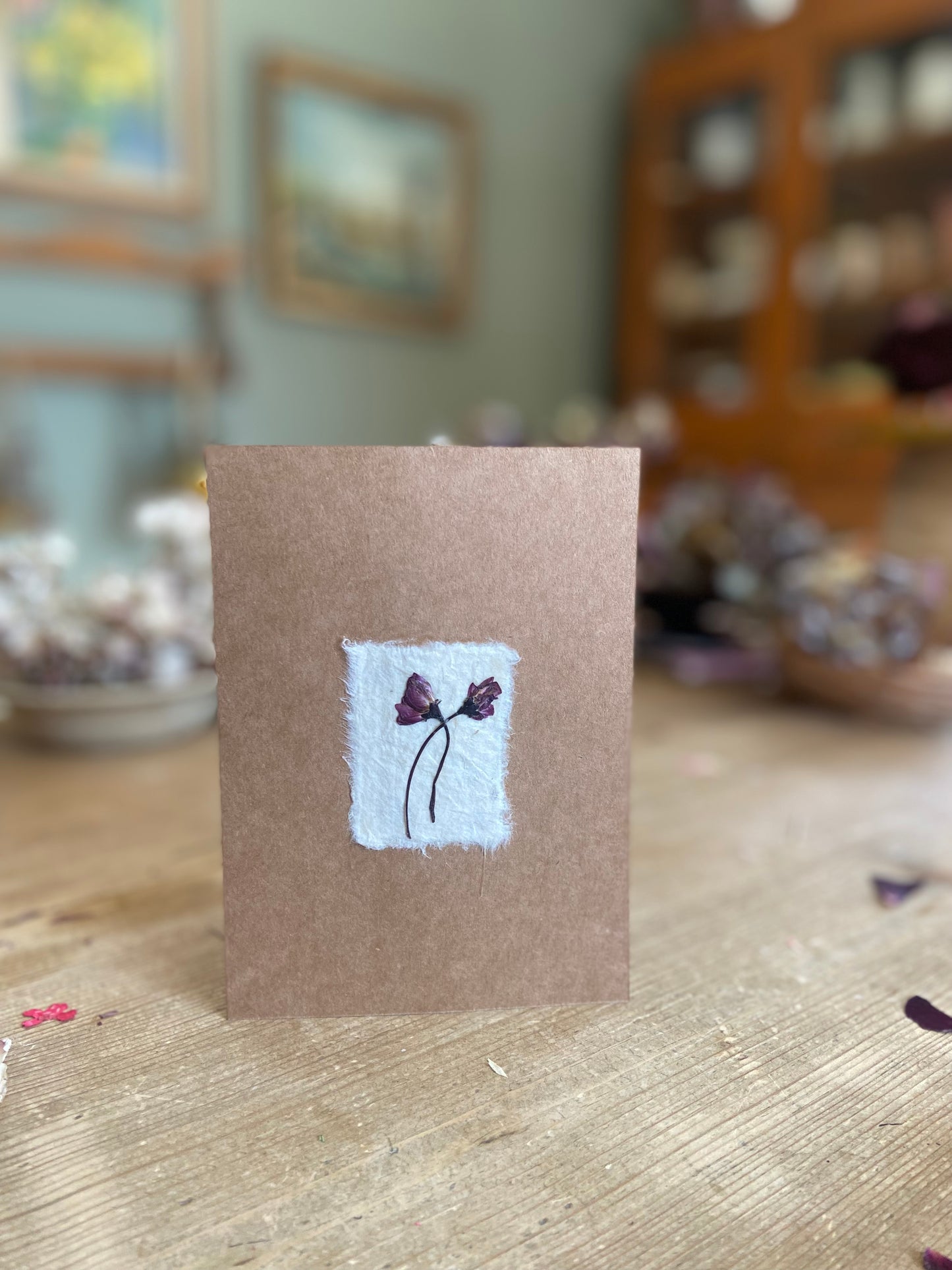 Handmade Pressed Flower Cards (Valentine's Day Edition)