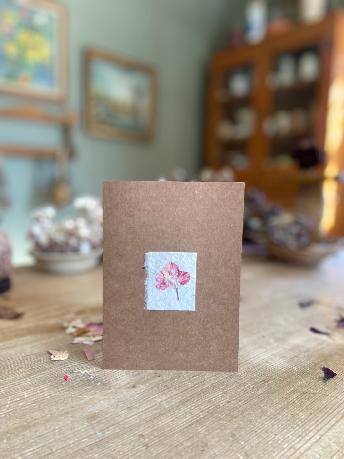 Handmade Pressed Flower Cards (Valentine's Day Edition)