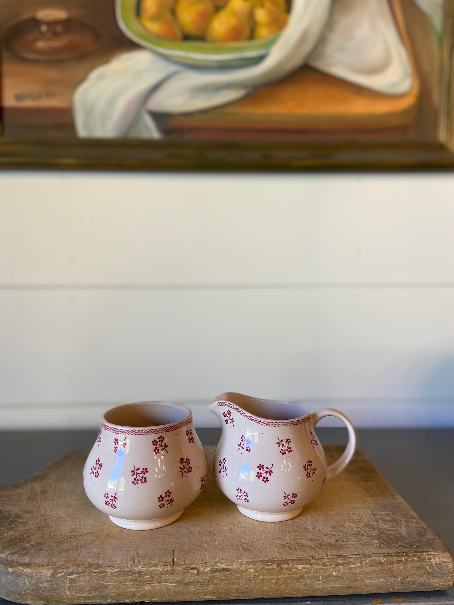 Country Creamer and Sugar Set (Made in England)