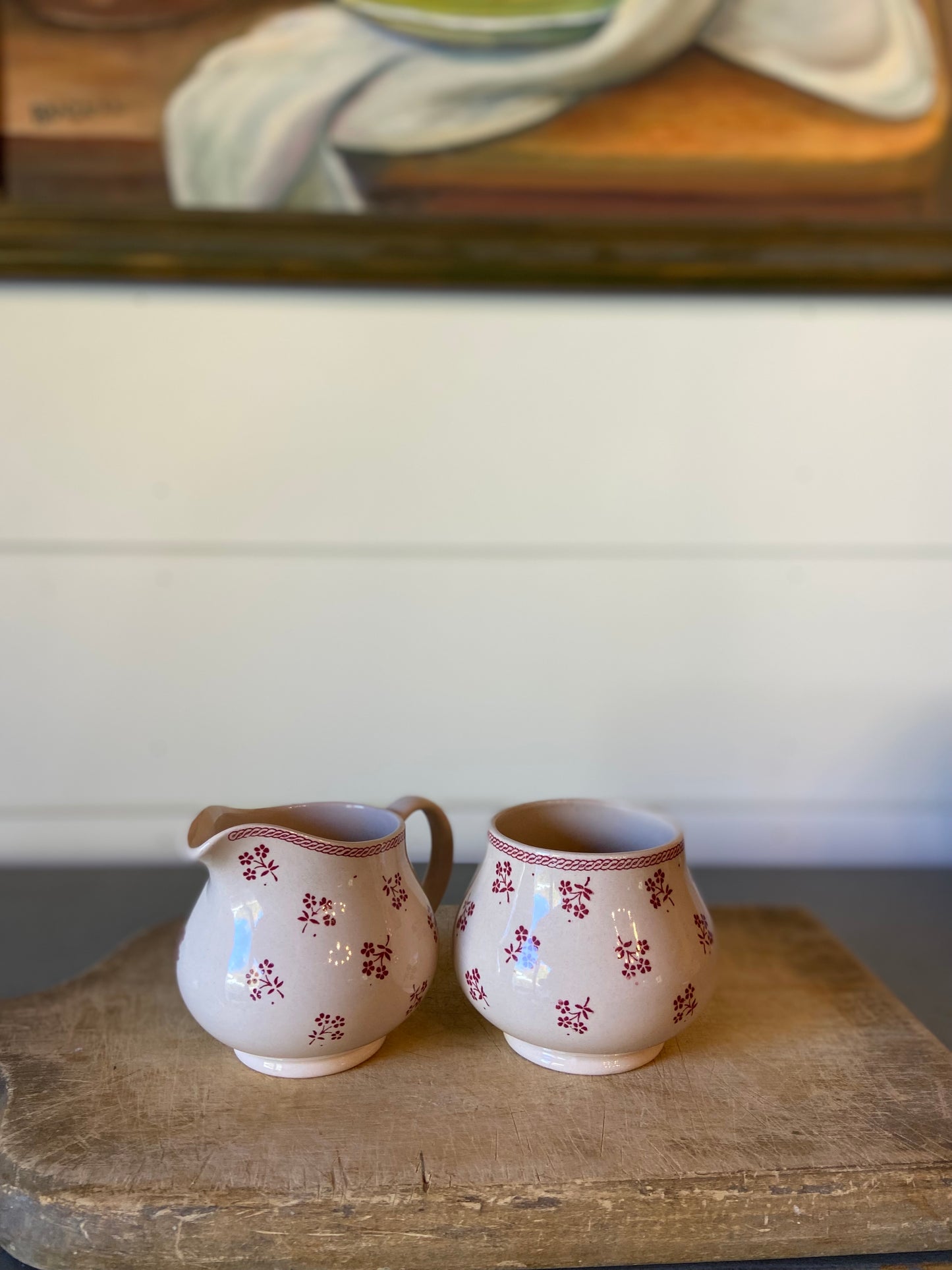 Country Creamer and Sugar Set (Made in England)